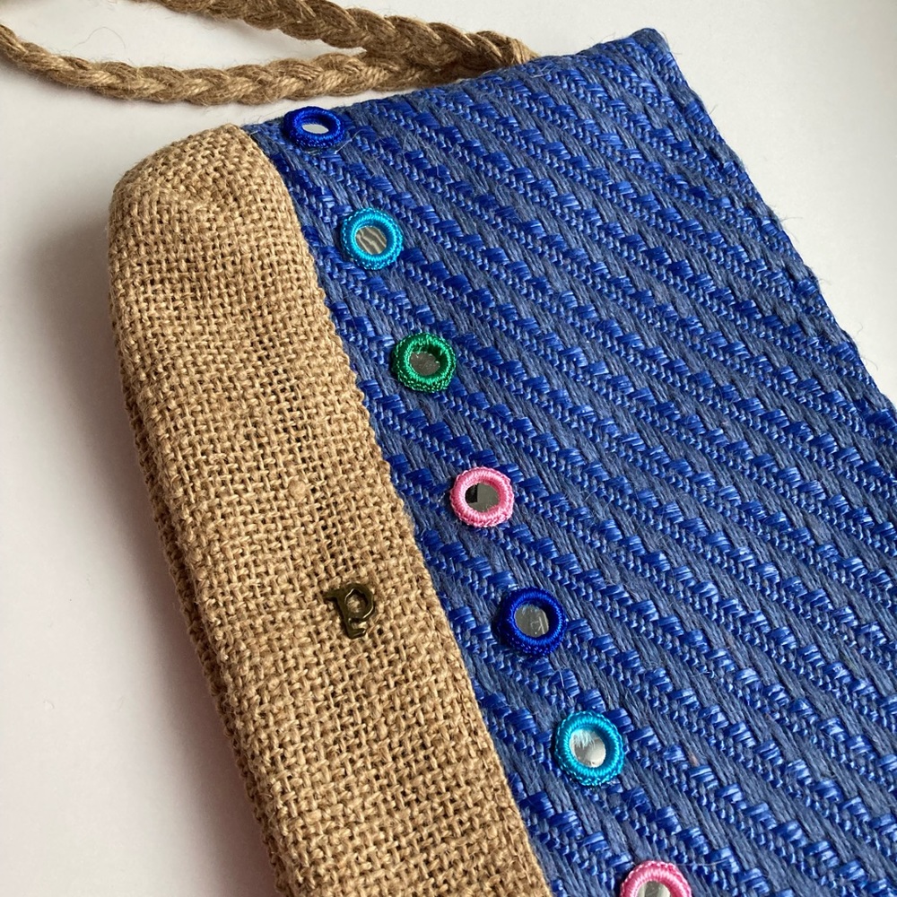 🎁 NWT Dayaday Bohemian Woven Clutch 11” x 8.5” Made in Spain 🇪🇸